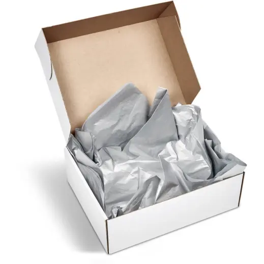 Lustre Tissue Paper - Pack Of 10 Silver Box Display